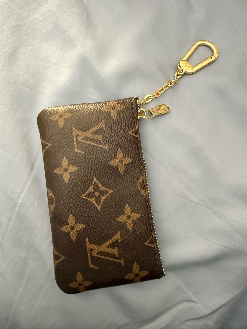 Louis Vuitton Brown Monogram Pouch with Gold Hardware
